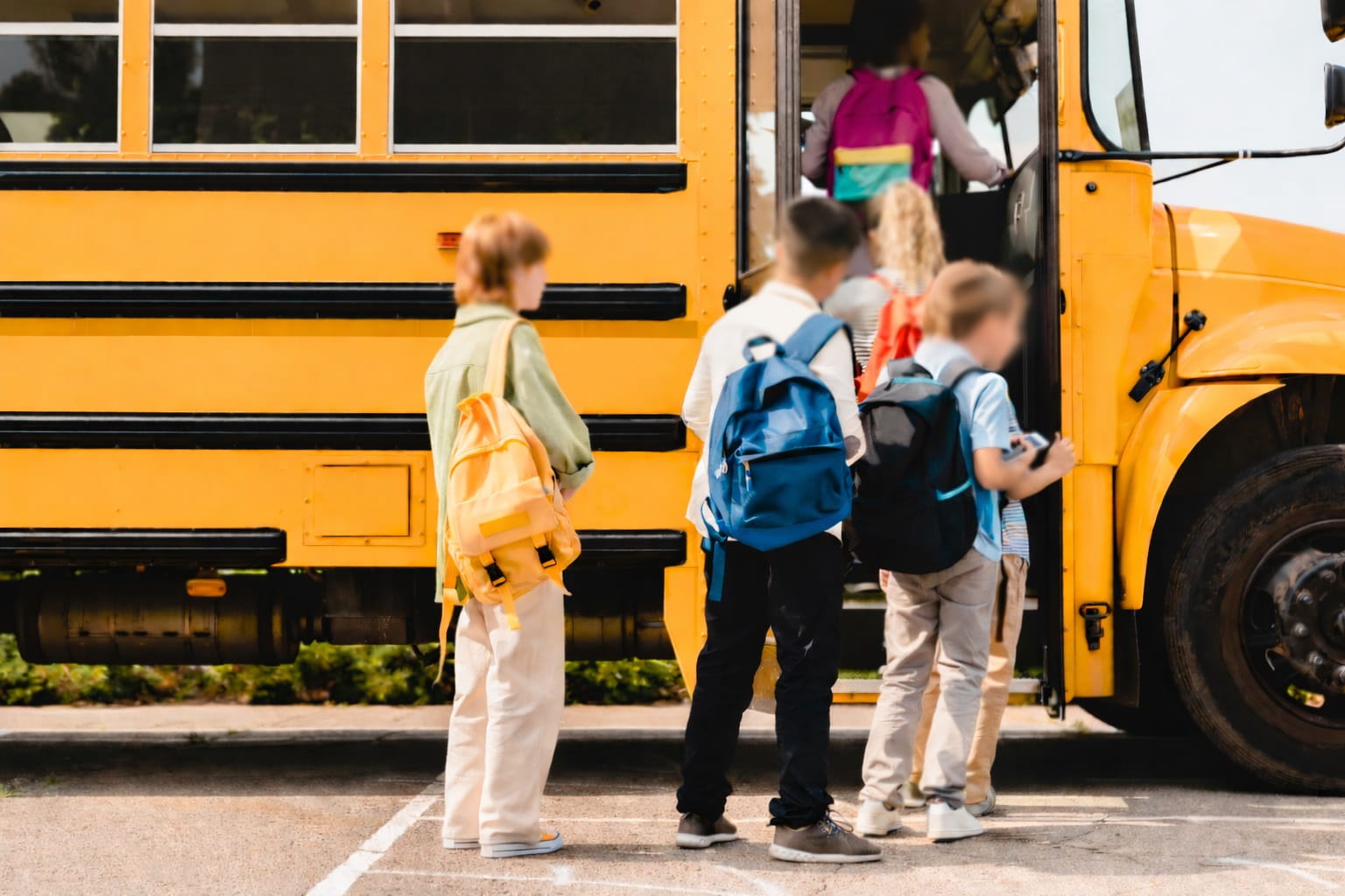 students pick-up and drop-off