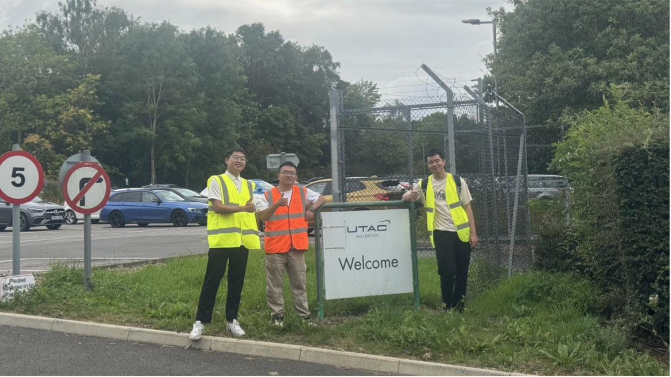 Streamax engineering team on site in the UK during AEBS certification tsting under the TfL regulatory framework